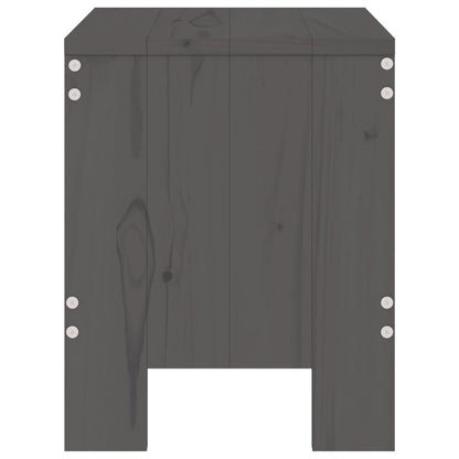 vidaXL Gartenhocker 2 Stk. Grau 40x36x45 cm Massivholz Kiefer