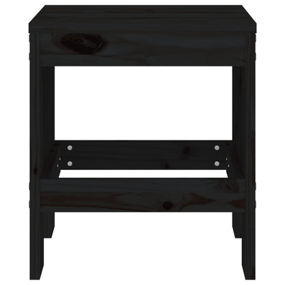 vidaXL Gartenhocker 2 Stk. Schwarz 40x36x45 cm Massivholz Kiefer