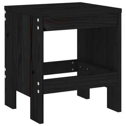 vidaXL Gartenhocker 2 Stk. Schwarz 40x36x45 cm Massivholz Kiefer