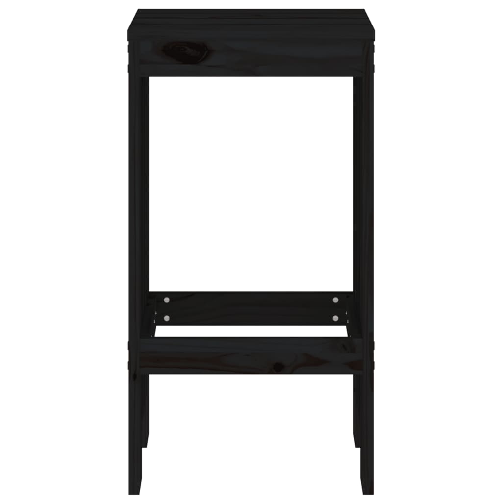 vidaXL Barhocker 2 Stk. Schwarz 40x36x75 cm Massivholz Kiefer