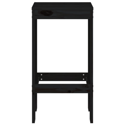 vidaXL Barhocker 2 Stk. Schwarz 40x36x75 cm Massivholz Kiefer