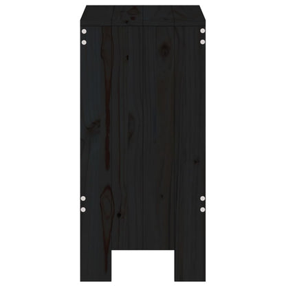 vidaXL Barhocker 2 Stk. Schwarz 40x36x75 cm Massivholz Kiefer