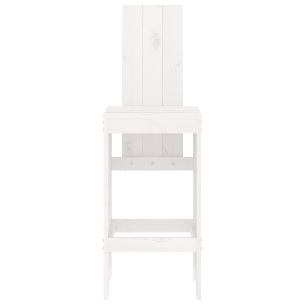 vidaXL Tabourets de bar 2 pcs Blanc 40x42x120 cm Bois de pin massif