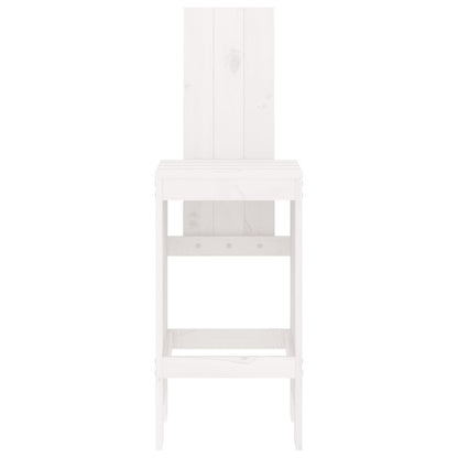 vidaXL Tabourets de bar 2 pcs Blanc 40x42x120 cm Bois de pin massif