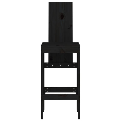 vidaXL Barhocker 2 Stk. Schwarz 40x42x120 cm Massivholz Kiefer