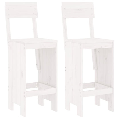 vidaXL Barhocker 2 Stk. Weiß 40x48,5x115,5 cm Massivholz Kiefer