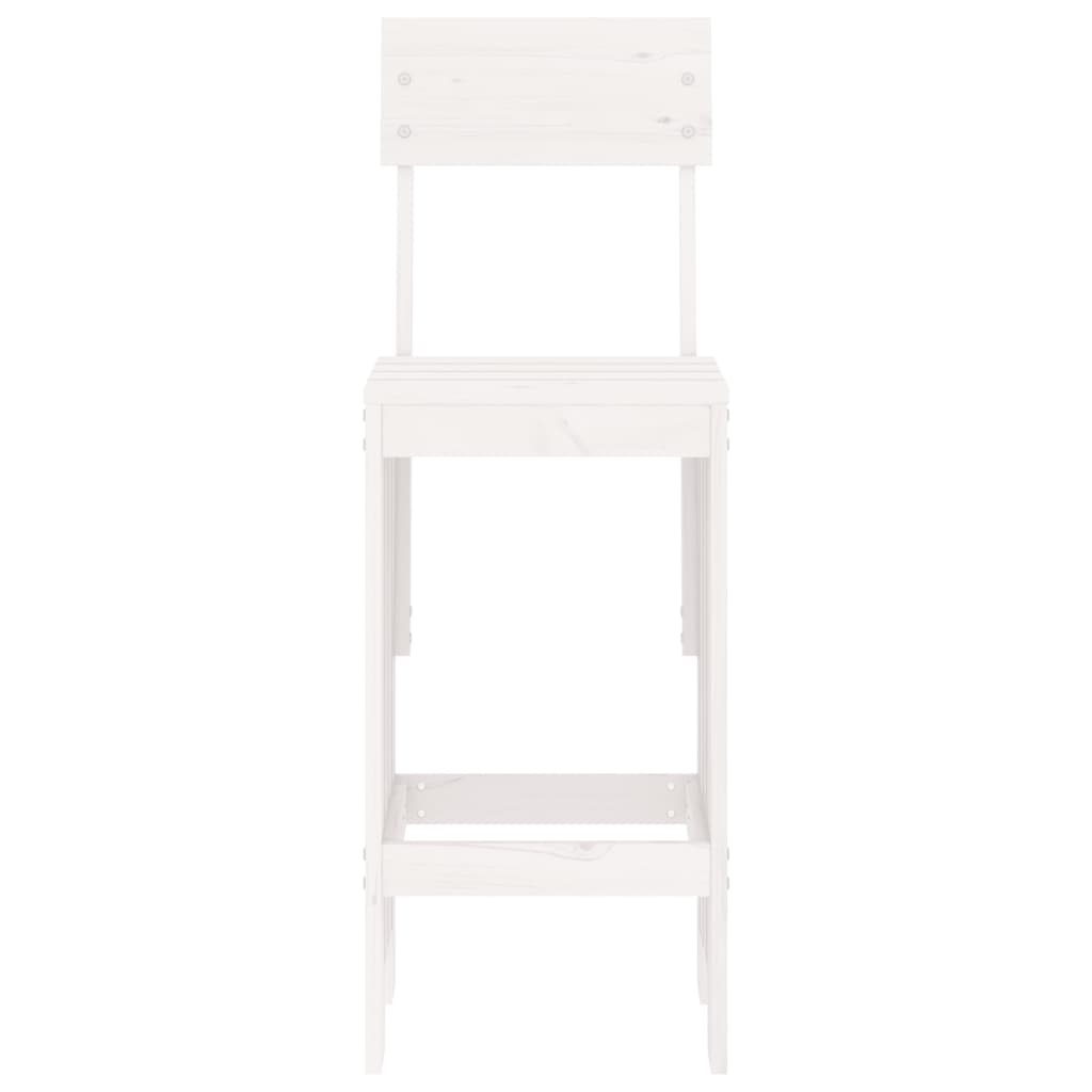 vidaXL Barhocker 2 Stk. Weiß 40x48,5x115,5 cm Massivholz Kiefer