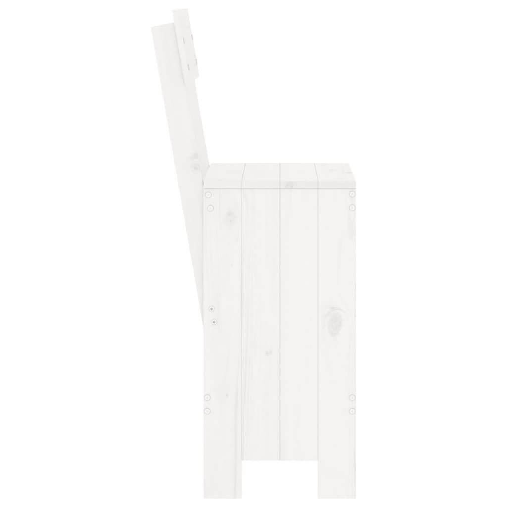 vidaXL Barhocker 2 Stk. Weiß 40x48,5x115,5 cm Massivholz Kiefer