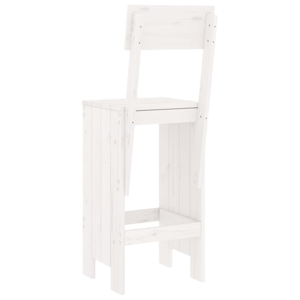 vidaXL Barhocker 2 Stk. Weiß 40x48,5x115,5 cm Massivholz Kiefer