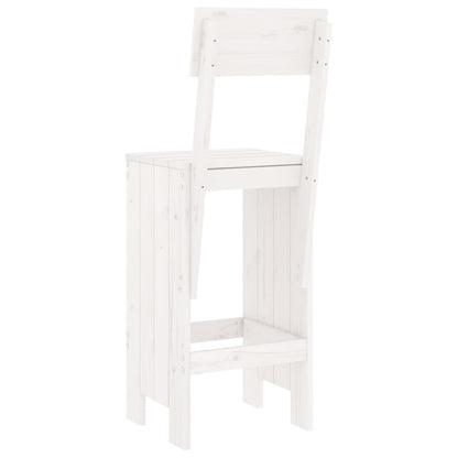 vidaXL Barhocker 2 Stk. Weiß 40x48,5x115,5 cm Massivholz Kiefer
