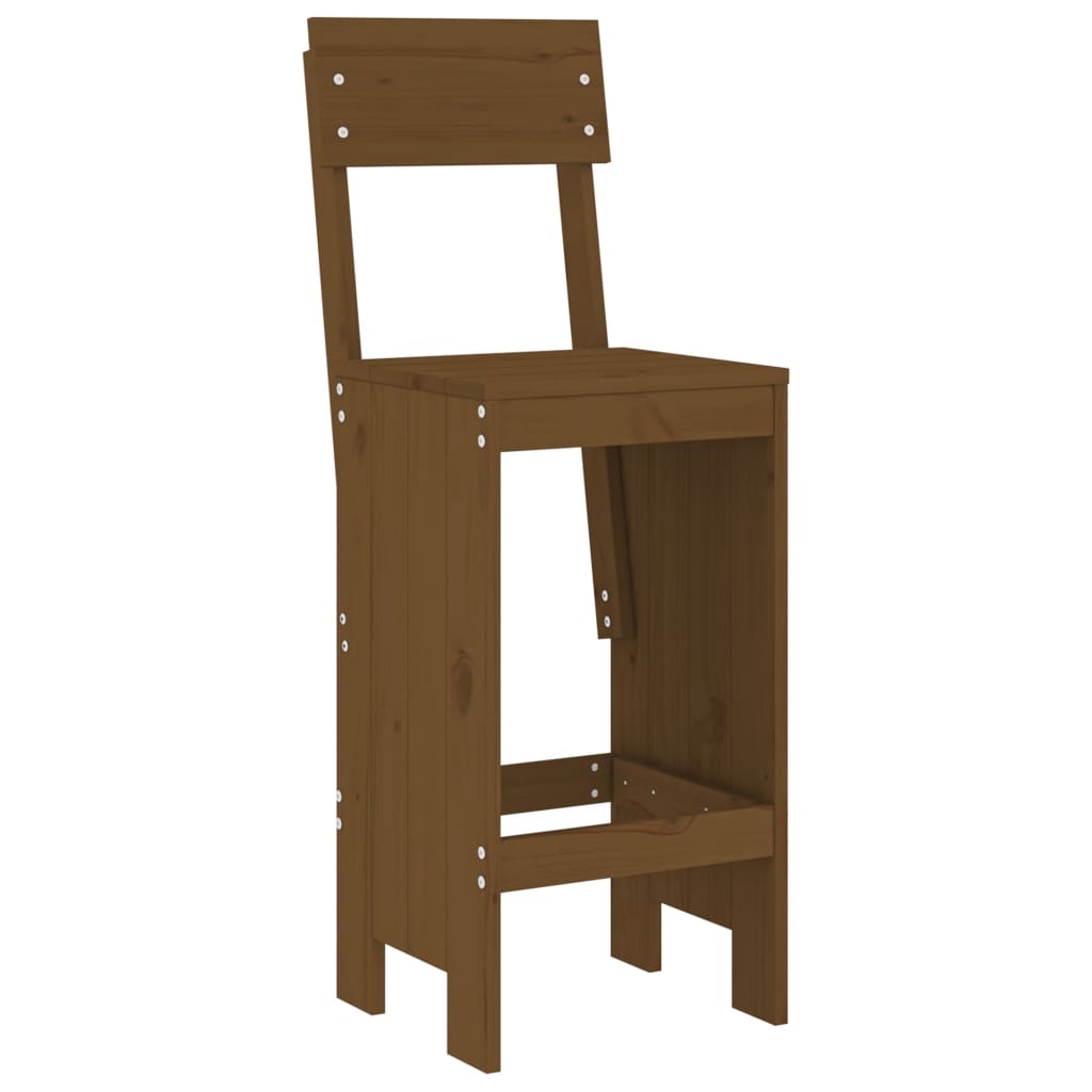 vidaXL Barhocker 2 Stk. Honigbraun 40x48,5x115,5 cm Massivholz Kiefer