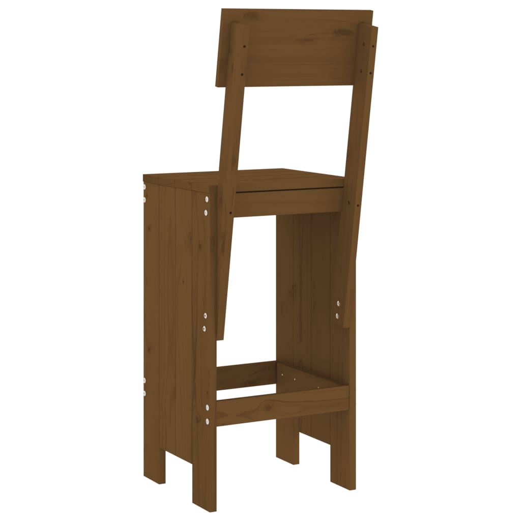 vidaXL Barhocker 2 Stk. Honigbraun 40x48,5x115,5 cm Massivholz Kiefer