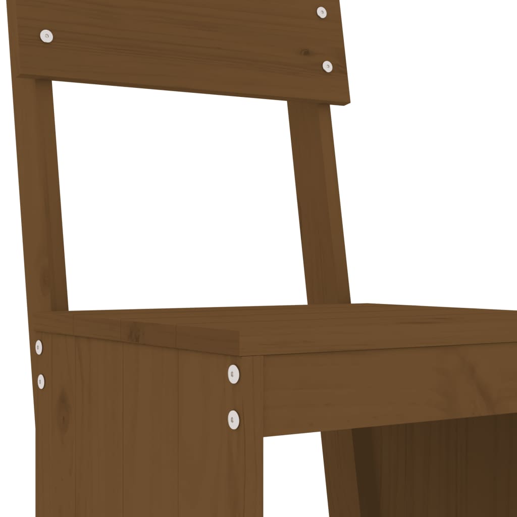vidaXL Barhocker 2 Stk. Honigbraun 40x48,5x115,5 cm Massivholz Kiefer