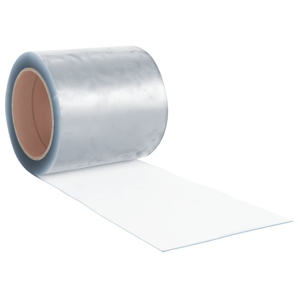 vidaXL Rideau de porte transparent 200x1,6 mm 10 m PVC