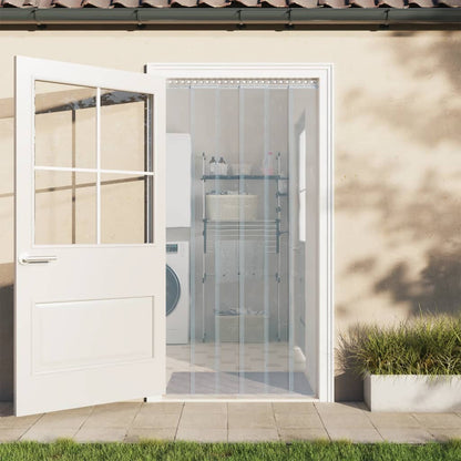 vidaXL Rideau de porte transparent 200x1,6 mm 50 m PVC