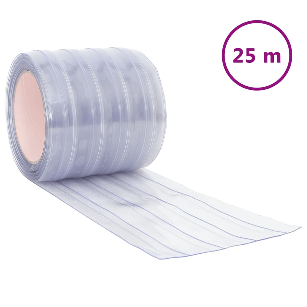 vidaXL Türvorhang Transparent 200x1,6 mm 25 m PVC