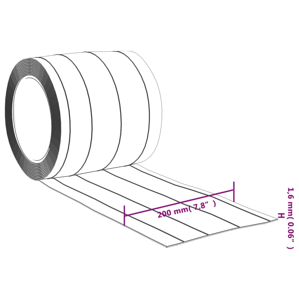 vidaXL Türvorhang Transparent 200x1,6 mm 25 m PVC