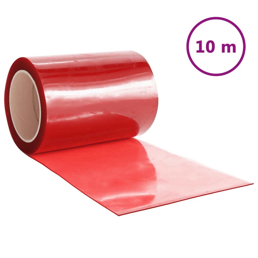 vidaXL Rideau de porte rouge 300x2,6 mm 10 m PVC