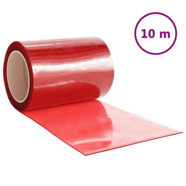 vidaXL Rideau de porte rouge 300x2,6 mm 10 m PVC