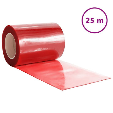 vidaXL Rideau à lanières Rouge 300x2,6 mm 25 m PVC