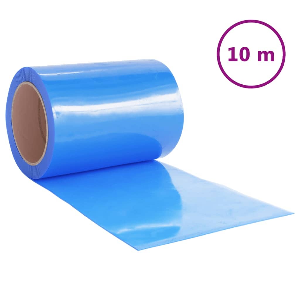 vidaXL Rideau de porte Bleu 300x2,6 mm 10 m PVC