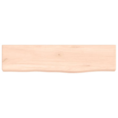 vidaXL Wandregal 40x10x2 cm Massivholz Eiche Unbehandelt
