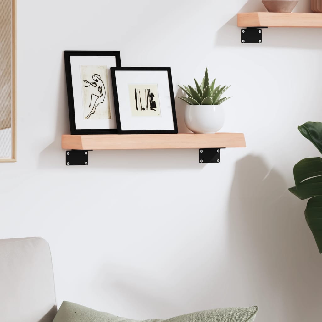 vidaXL Wandregal 40x10x4 cm Massivholz Eiche Unbehandelt