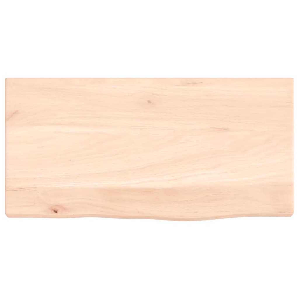 vidaXL Wandregal 40x20x2 cm Massivholz Eiche Unbehandelt