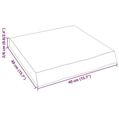 vidaXL Wandregal 40x40x(2-6) cm Massivholz Eiche Unbehandelt