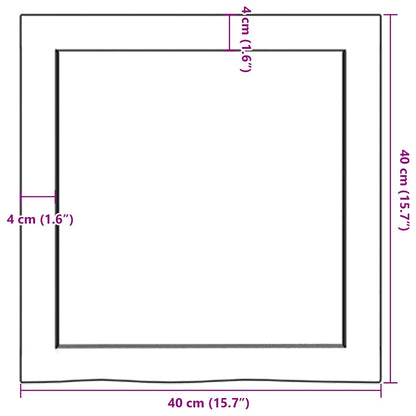 vidaXL Wandregal 40x40x(2-6) cm Massivholz Eiche Unbehandelt
