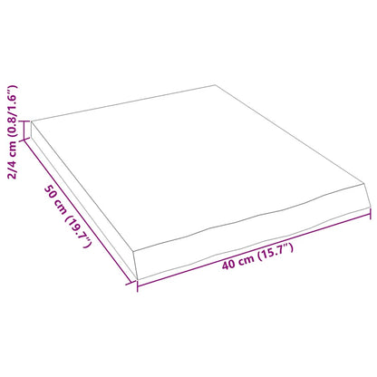 vidaXL Wandregal 40x50x(2-4) cm Massivholz Eiche Unbehandelt