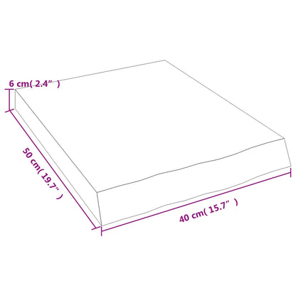 vidaXL Wandregal 40x50x(2-6) cm Massivholz Eiche Unbehandelt