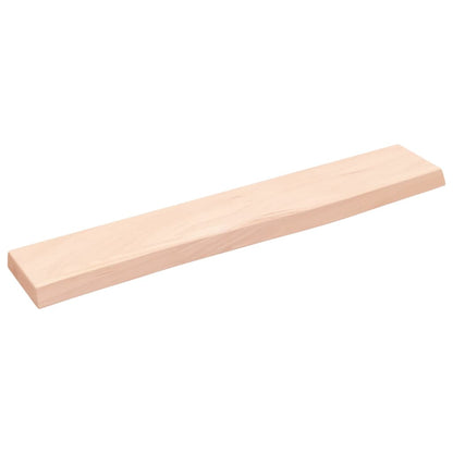 vidaXL Wandregal 60x10x2 cm Massivholz Eiche Unbehandelt