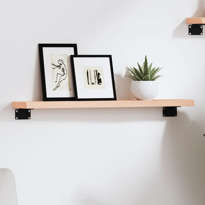 vidaXL Wandregal 60x10x2 cm Massivholz Eiche Unbehandelt