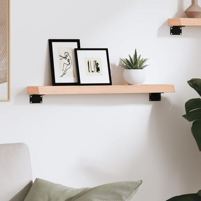 vidaXL Wandregal 60x10x4 cm Massivholz Eiche Unbehandelt