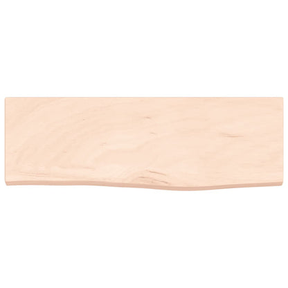 vidaXL Wandregal 60x20x2 cm Massivholz Eiche Unbehandelt