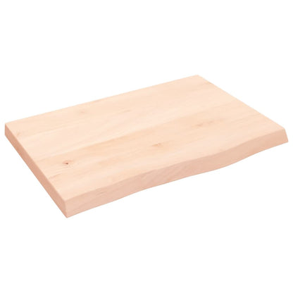 vidaXL Wandregal 60x40x(2-4) cm Massivholz Eiche Unbehandelt