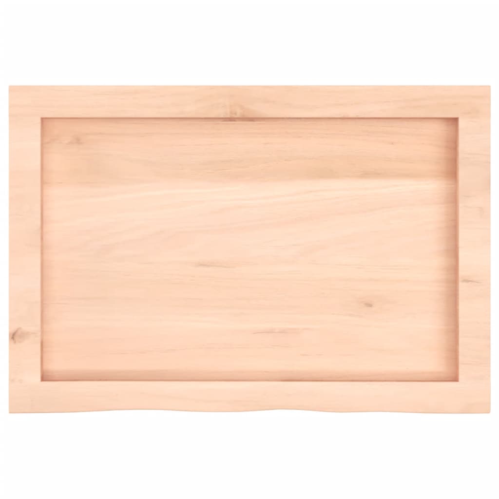 vidaXL Wandregal 60x40x(2-4) cm Massivholz Eiche Unbehandelt