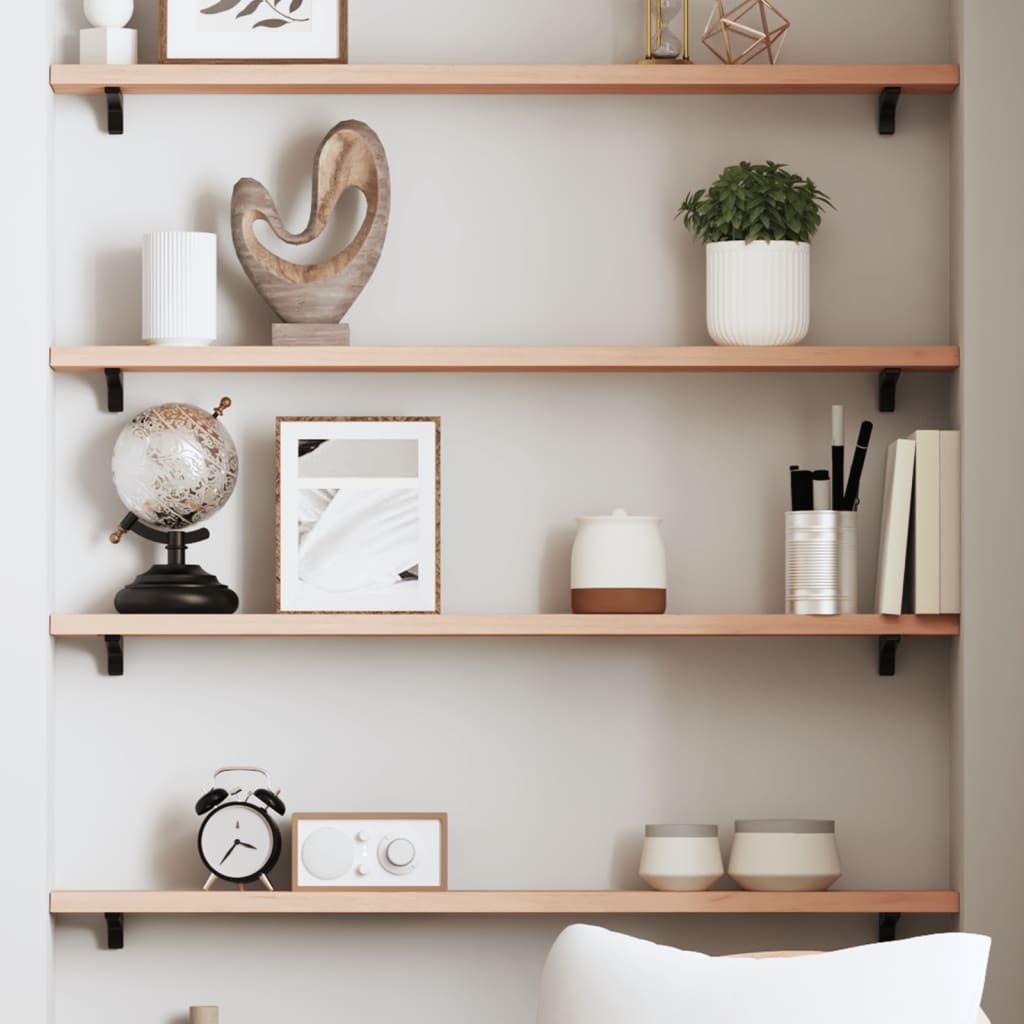 vidaXL Étagère murale 80x10x2 cm Chêne massif non traité