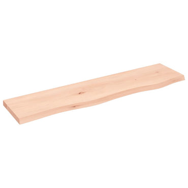 vidaXL Wandregal 80x20x2 cm Massivholz Eiche Unbehandelt