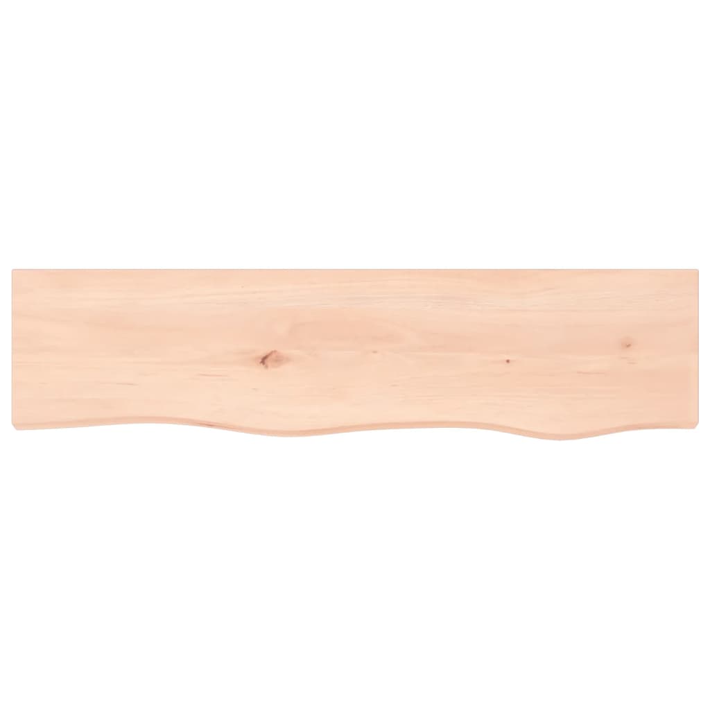 vidaXL Wandregal 80x20x2 cm Massivholz Eiche Unbehandelt