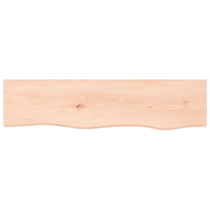 vidaXL Wandregal 80x20x2 cm Massivholz Eiche Unbehandelt