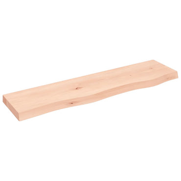 vidaXL Wandregal 80x20x4 cm Massivholz Eiche Unbehandelt