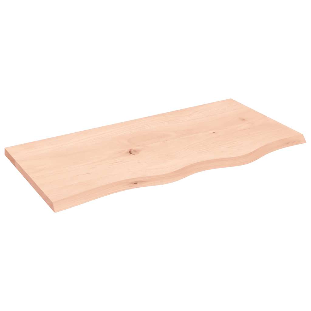 vidaXL Wandregal 80x40x2 cm Massivholz Eiche Unbehandelt