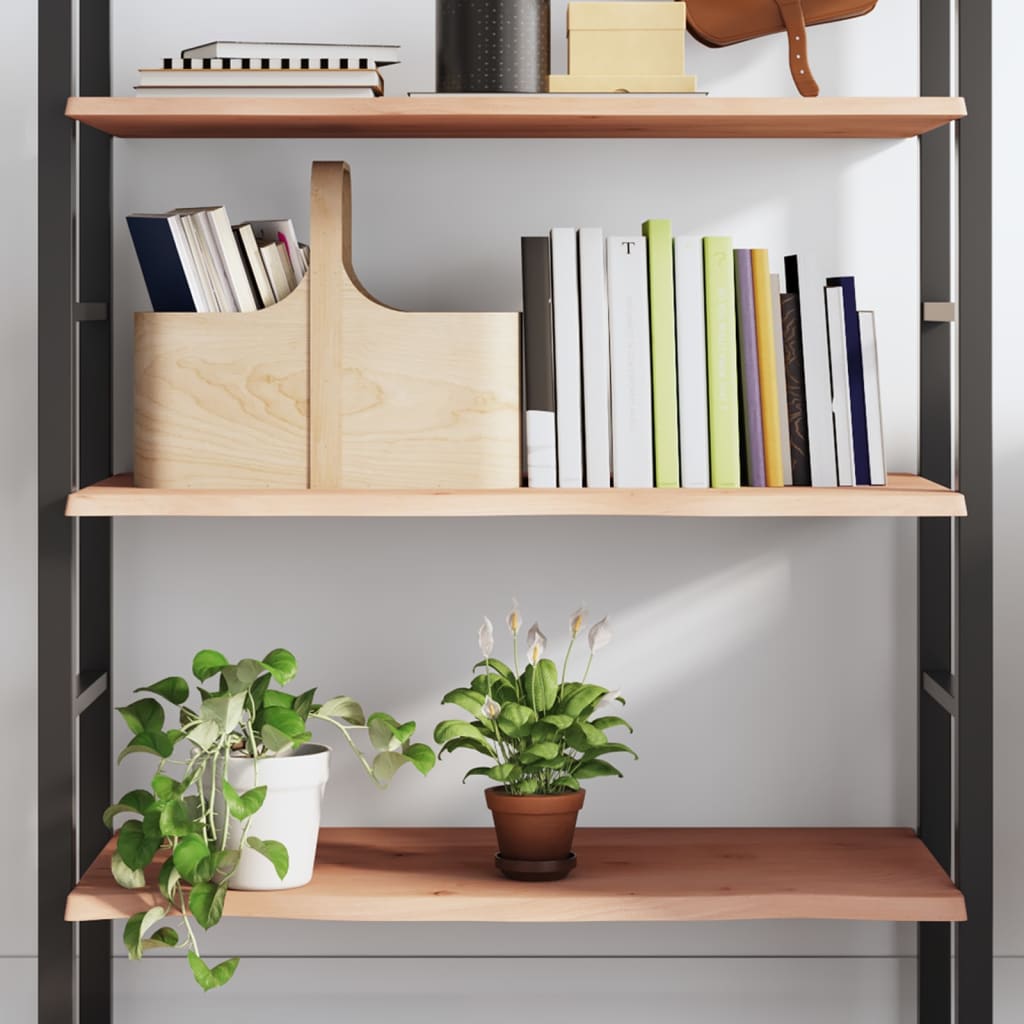 vidaXL Wandregal 80x40x2 cm Massivholz Eiche Unbehandelt