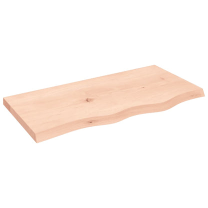 vidaXL Wandregal 80x40x(2-4) cm Massivholz Eiche Unbehandelt
