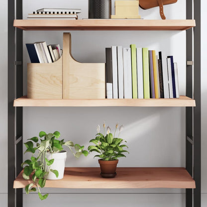 vidaXL Wandregal 80x60x(2-4) cm Massivholz Eiche Unbehandelt