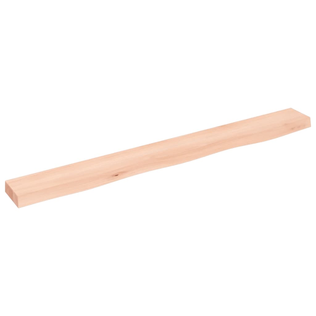 vidaXL Wandregal 100x10x4 cm Massivholz Eiche Unbehandelt