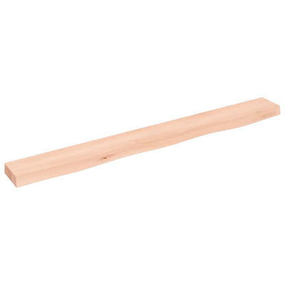vidaXL Wandregal 100x10x4 cm Massivholz Eiche Unbehandelt