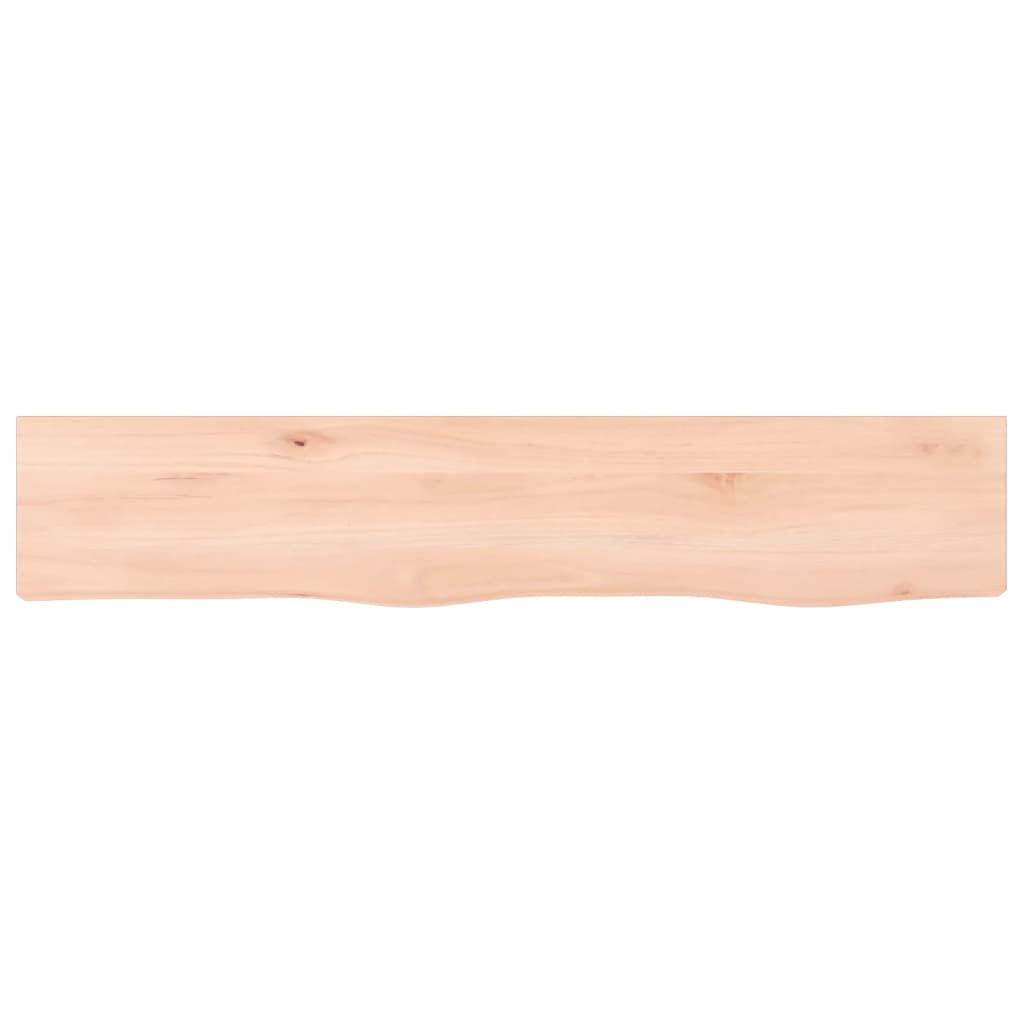 vidaXL Wandregal 100x20x2 cm Massivholz Eiche Unbehandelt